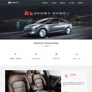 汽车美容配件用品黑白色企业网站模版w0005